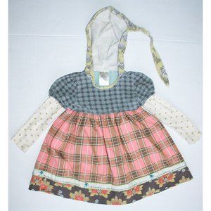 Matilda Jane Hooded Dress Floral Plaid Toile